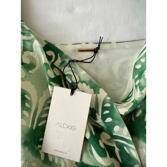 Alexis Short Dress Athenes Sage Mini Wrap Dress Size S NWT - Picture 5 of 6